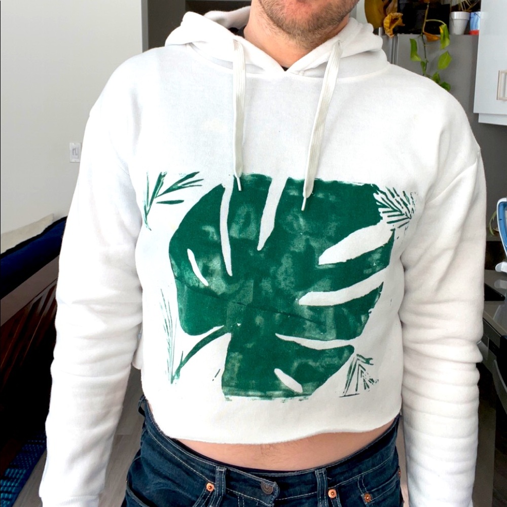 Custom Cropped Hoodie - Size M